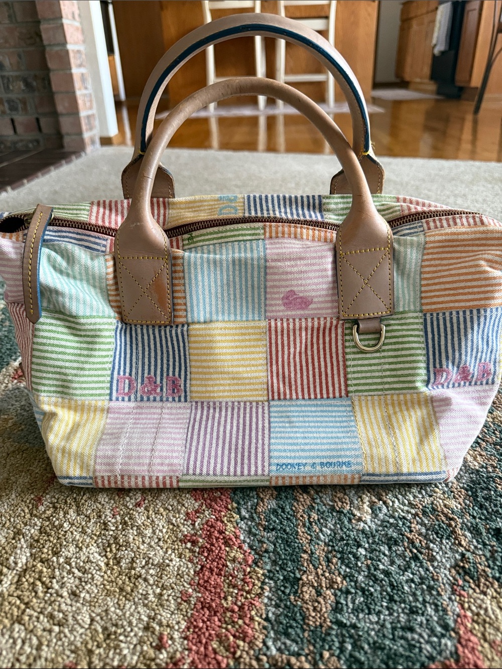 Dooney & Bourke Pastel Patchwork Satchel - Multicolor